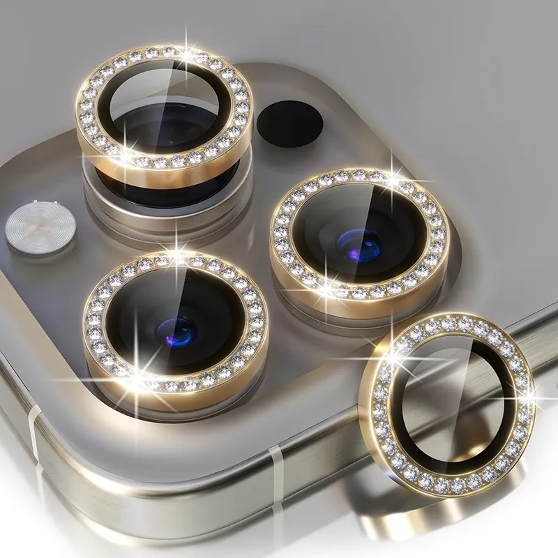Original Stone Diamond Fancy Sapphire Glass Camera Lens Protector for iPhone 12 to 16 Pro Max – Premium 9H Tempered Glass, Anti-Scratch & Shockproof