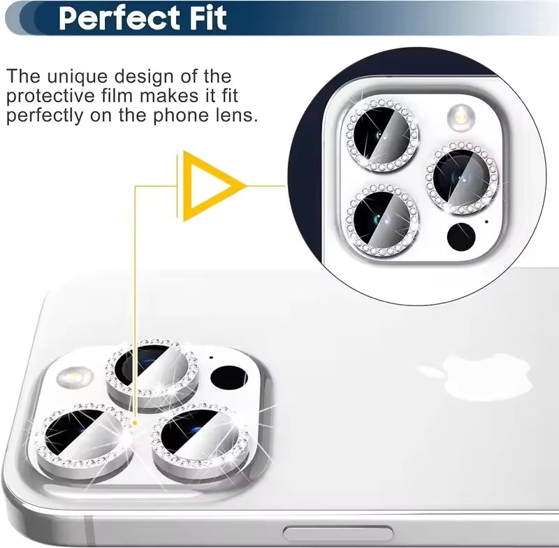 Sapphire Glass iPhone Camera Lens Protector (12 to 16 Pro Max) - 9H Hardness, 2X Explosion-Proof