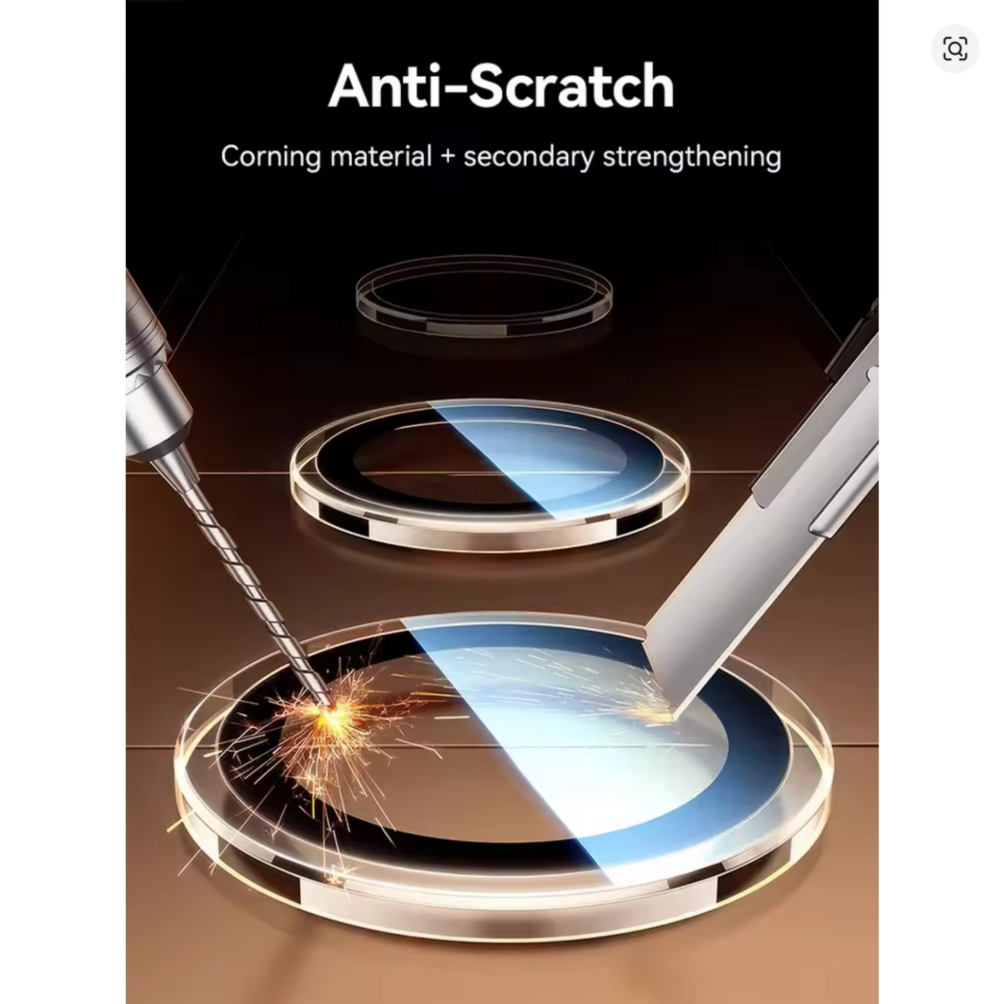 Sapphire Glass iPhone Camera Lens Protector (12 to 16 Pro Max) - 9H Hardness, 2X Explosion-Proof